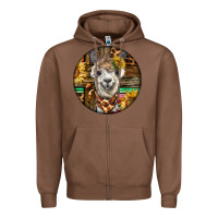 Chestnut western alpaca Zipper Hoodie - BarkalooDesign