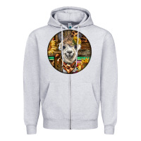 Heather Grey western alpaca Zipper Hoodie - BarkalooDesign