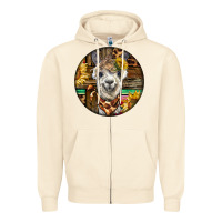 Sandshell western alpaca Zipper Hoodie - BarkalooDesign