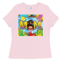Bubblegum Pink Messy bun Autism mom 20oz skinny tumbler Ladies Tee - TumblerDesignByShophia