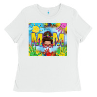 White Messy bun Autism mom 20oz skinny tumbler Ladies Tee - TumblerDesignByShophia