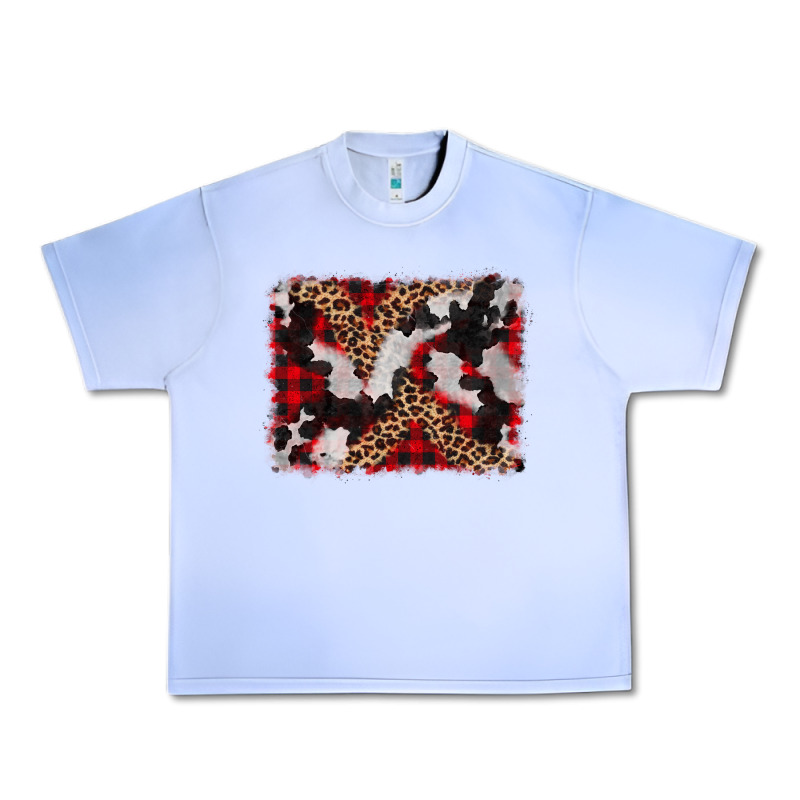 Cowhide Buffalo Plaid Leopad Background Urban Heavy Tee by CowCowDesign | Teevron