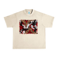 Sandshell cowhide buffalo plaid leopad background Urban Heavy Tee - CowCowDesign
