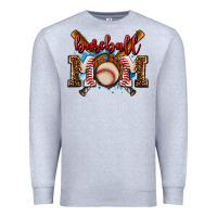Heather Grey baseball mom Premium Sweatshirt - AdoDesignShop