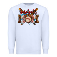 White baseball mom Premium Sweatshirt - AdoDesignShop