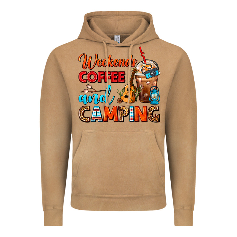 Weekends Coffee And Camping Frappe Coffee Vintage Hoodie by FaDigitalArtStudio | Teevron
