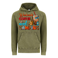 Vintage Olive weekends coffee and camping frappe coffee Vintage Hoodie - FaDigitalArtStudio