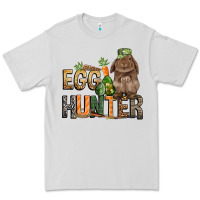 Dove Grey Egg hunter with rabbit Easter Day Premium Tee - HowdyJamesFarm