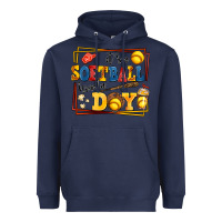 Navy its a softball kinda day Heavyweight Hoodie - AdoDesignShop