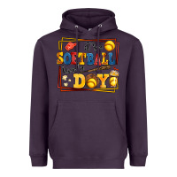 Plum its a softball kinda day Heavyweight Hoodie - AdoDesignShop