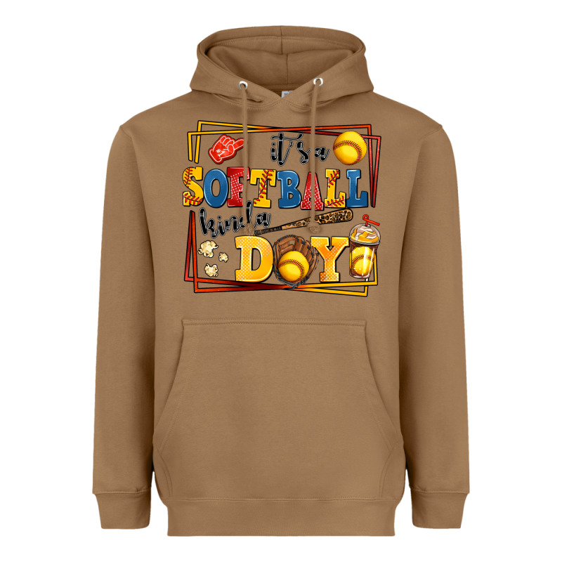 Its A Softball Kinda Day Heavyweight Hoodie by AdoDesignShop | Teevron