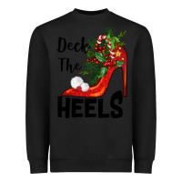 Black deck the heels Christmas Heavyweight Sweatshirt - BarkalooDesign