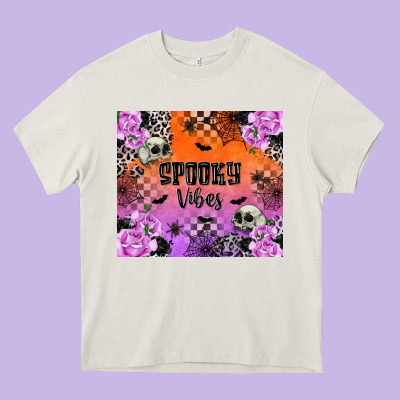 Spooky Vibes Heavy Core Tee Designed By Texasbilliewilder