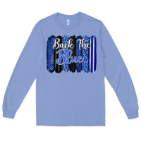 Colony Blue Back the blue brushstrokes Long Sleeve Tee - FaDigitalArtStudio