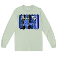 Matcha Back the blue brushstrokes Long Sleeve Tee - FaDigitalArtStudio