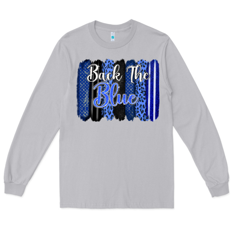 Back The Blue Brushstrokes Long Sleeve Tee by FaDigitalArtStudio | Teevron