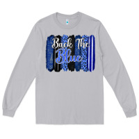 Moon Dust Back the blue brushstrokes Long Sleeve Tee - FaDigitalArtStudio