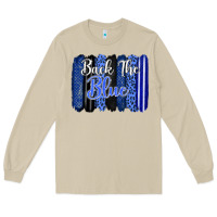 Mushroom Back the blue brushstrokes Long Sleeve Tee - FaDigitalArtStudio