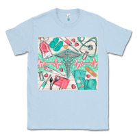 Dusty Blue nurse medical equipment Classic Tee - TumblerDesignByShophia