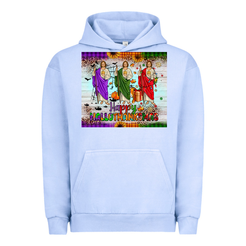 San Judas Happy  Hallothanksmas Urban Hoodie by JahusDesignShop | Teevron