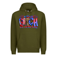 Army Green boom bitch get out the way Premium Hoodie - CowhideDigitalArt