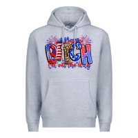 Heather Grey boom bitch get out the way Premium Hoodie - CowhideDigitalArt