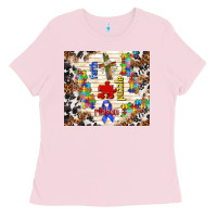 Bubblegum Pink Faith puzzle ribbon tumbler Ladies Tee - TumblerDesignByShophia