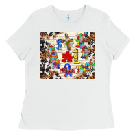 White Faith puzzle ribbon tumbler Ladies Tee - TumblerDesignByShophia
