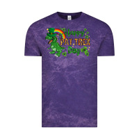 Cloud Purple St. Patrick's Happy Pat T-Rex Day with rainbow Vintage Tee - HowdyJamesFarm