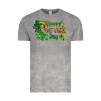 Cloud Rock St. Patrick's Happy Pat T-Rex Day with rainbow Vintage Tee - HowdyJamesFarm
