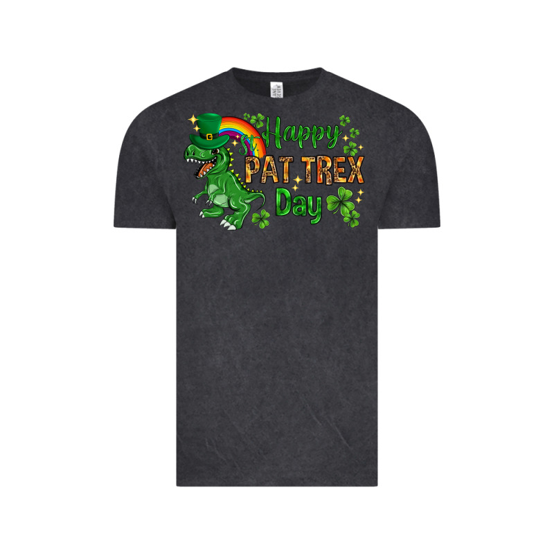 St. Patrick's Happy Pat T-rex Day With Rainbow Vintage Tee by HowdyJamesFarm | Teevron