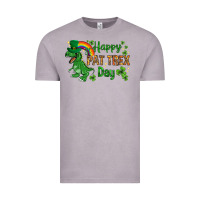 Vintage Zinc St. Patrick's Happy Pat T-Rex Day with rainbow Vintage Tee - HowdyJamesFarm