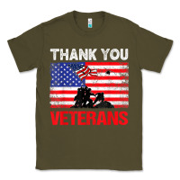 Thank You Veterans Service Patriot Veteran Day American Flag T Shirt Classic Tee | Teevron