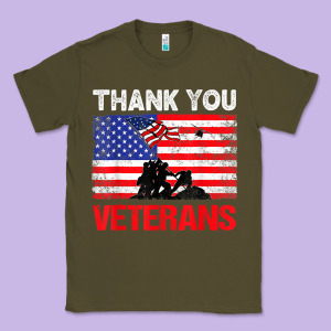 Thank You Veterans Service Patriot Veteran Day American Flag T Shirt Classic Tee Designed By Maiphamdesign