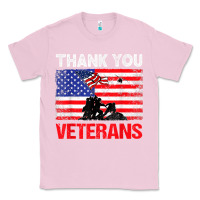 Bubblegum Pink thank you veterans service patriot veteran day american flag t shirt Classic Tee - maiPhamDesign