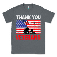 Charcoal Heather thank you veterans service patriot veteran day american flag t shirt Classic Tee - maiPhamDesign
