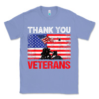 Colony Blue thank you veterans service patriot veteran day american flag t shirt Classic Tee - maiPhamDesign