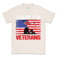 Natural thank you veterans service patriot veteran day american flag t shirt Classic Tee - maiPhamDesign