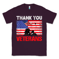 Plum thank you veterans service patriot veteran day american flag t shirt Classic Tee - maiPhamDesign