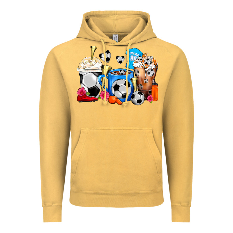 Soccer Coffee Cups Vintage Hoodie by FaDigitalArtStudio | Teevron
