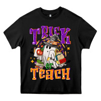 Black trick or teach halloween Heavy Core Tee - NancyCooperArtShop