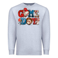 Heather Grey game day baseball Premium Sweatshirt - AdoDesignShop