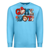 Ocean Blue game day baseball Premium Sweatshirt - AdoDesignShop