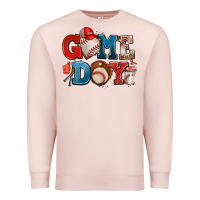 Pale Pink game day baseball Premium Sweatshirt - AdoDesignShop