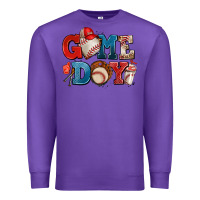 Purple game day baseball Premium Sweatshirt - AdoDesignShop