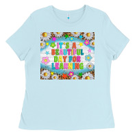 Baby Blue It's a beautiful day for learning tumblr Ladies Tee - TumblerDesignByShophia