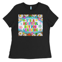 Black It's a beautiful day for learning tumblr Ladies Tee - TumblerDesignByShophia
