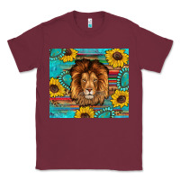 Burgundy western lion tumbler Classic Tee - Artiststas