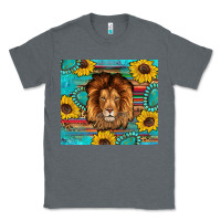 Charcoal Heather western lion tumbler Classic Tee - Artiststas