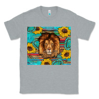 Heather Grey western lion tumbler Classic Tee - Artiststas